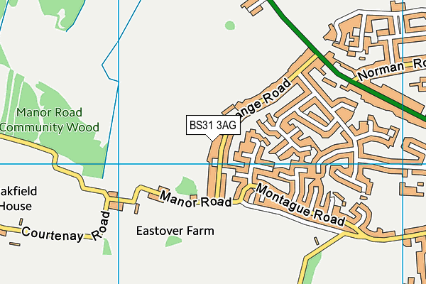 BS31 3AG map - OS VectorMap District (Ordnance Survey)