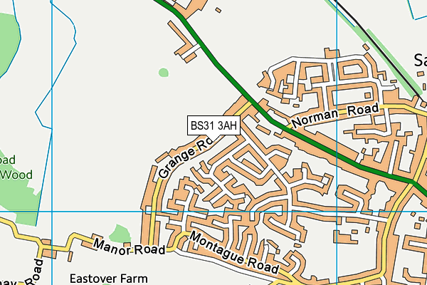 BS31 3AH map - OS VectorMap District (Ordnance Survey)