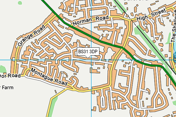 BS31 3DP map - OS VectorMap District (Ordnance Survey)