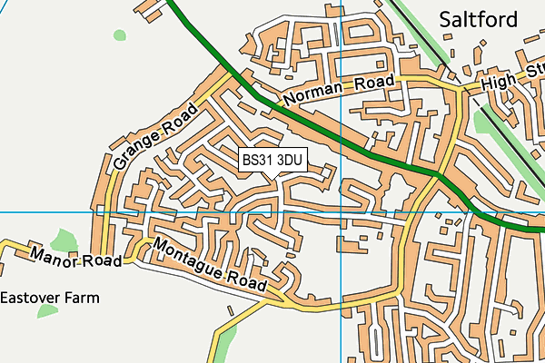 BS31 3DU map - OS VectorMap District (Ordnance Survey)