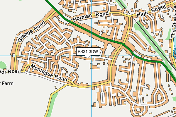 Saltford CofE Primary School map (BS31 3DW) - OS VectorMap District (Ordnance Survey)