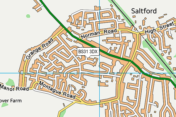 BS31 3DX map - OS VectorMap District (Ordnance Survey)