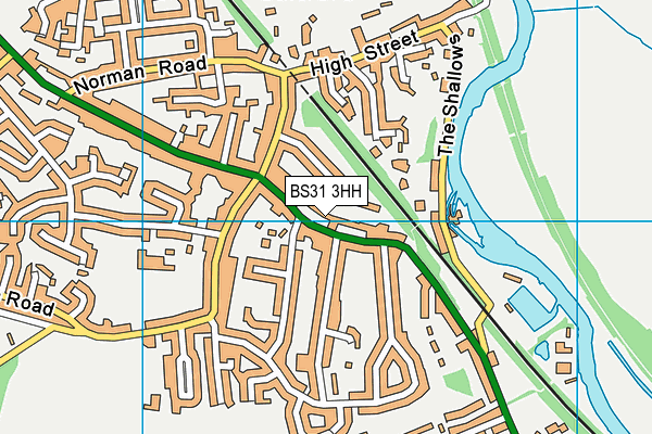 BS31 3HH map - OS VectorMap District (Ordnance Survey)