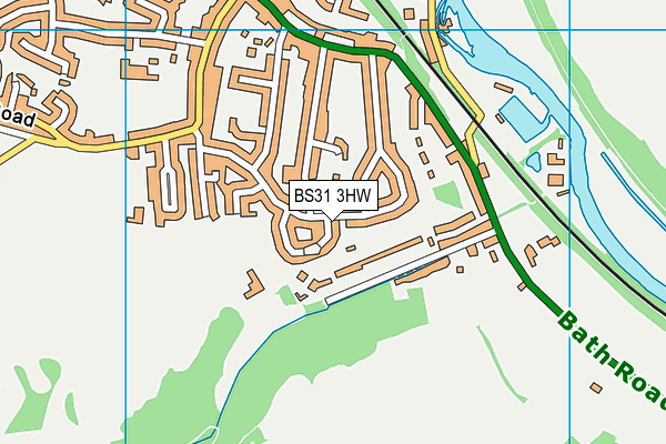 BS31 3HW map - OS VectorMap District (Ordnance Survey)