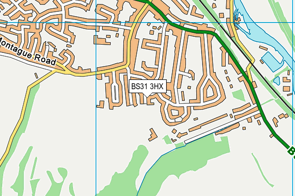 BS31 3HX map - OS VectorMap District (Ordnance Survey)