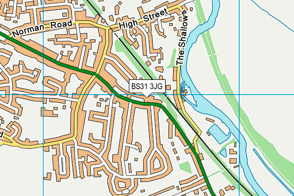 BS31 3JG map - OS VectorMap District (Ordnance Survey)