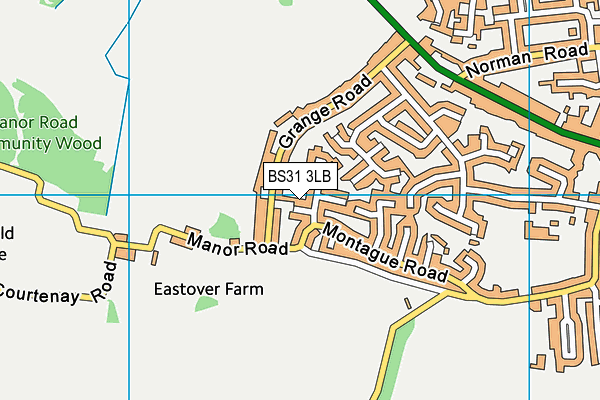 BS31 3LB map - OS VectorMap District (Ordnance Survey)