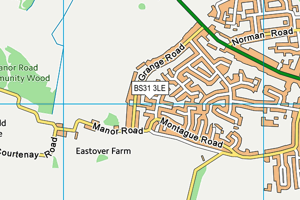 BS31 3LE map - OS VectorMap District (Ordnance Survey)