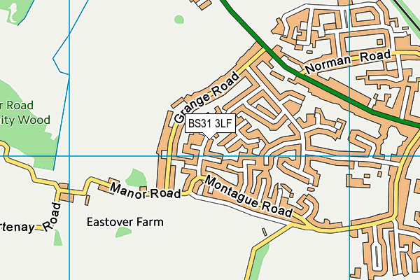 BS31 3LF map - OS VectorMap District (Ordnance Survey)