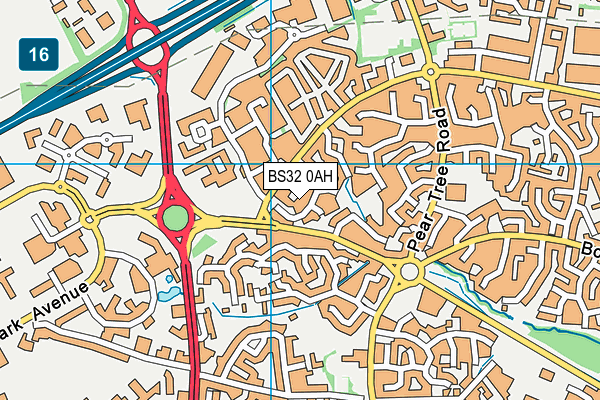 BS32 0AH map - OS VectorMap District (Ordnance Survey)