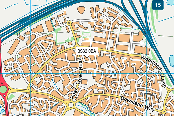 BS32 0BA map - OS VectorMap District (Ordnance Survey)