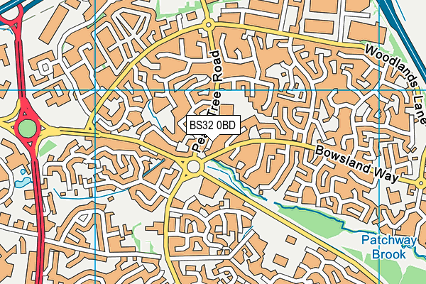 Holy Trinity Primary School map (BS32 0BD) - OS VectorMap District (Ordnance Survey)