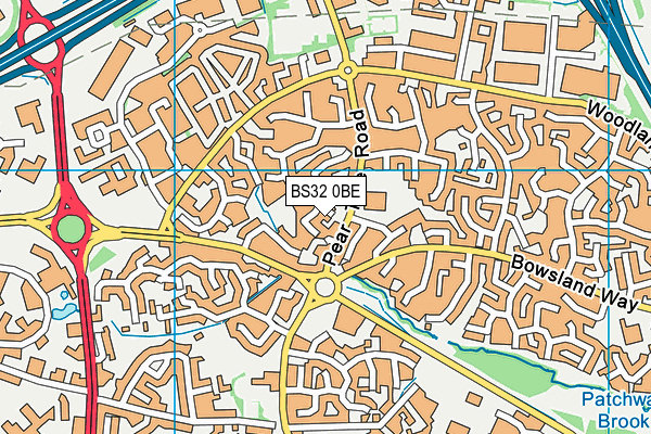 BS32 0BE map - OS VectorMap District (Ordnance Survey)