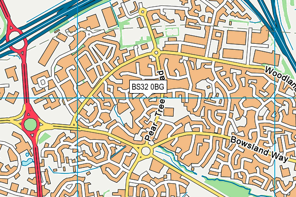 BS32 0BG map - OS VectorMap District (Ordnance Survey)