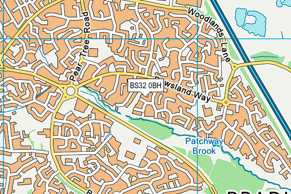 BS32 0BH map - OS VectorMap District (Ordnance Survey)