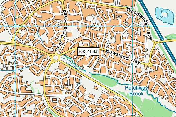 BS32 0BJ map - OS VectorMap District (Ordnance Survey)