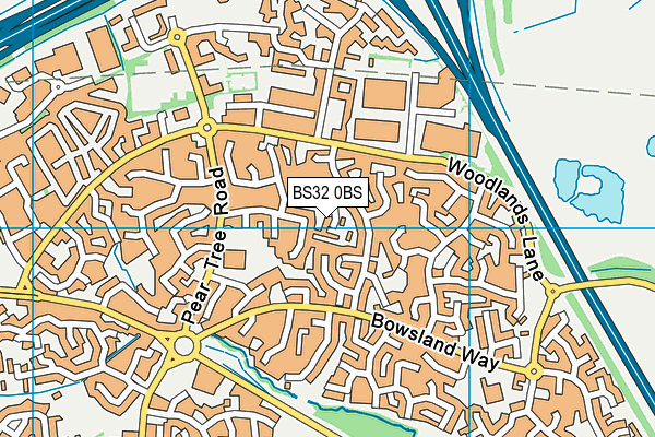 BS32 0BS map - OS VectorMap District (Ordnance Survey)