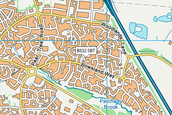 BS32 0BT map - OS VectorMap District (Ordnance Survey)