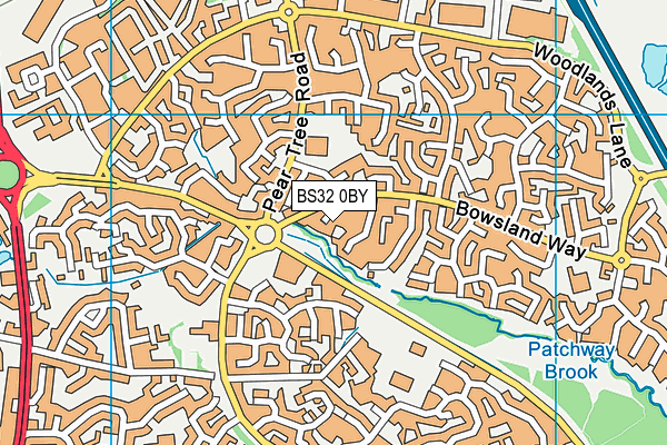 BS32 0BY map - OS VectorMap District (Ordnance Survey)