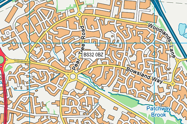 BS32 0BZ map - OS VectorMap District (Ordnance Survey)