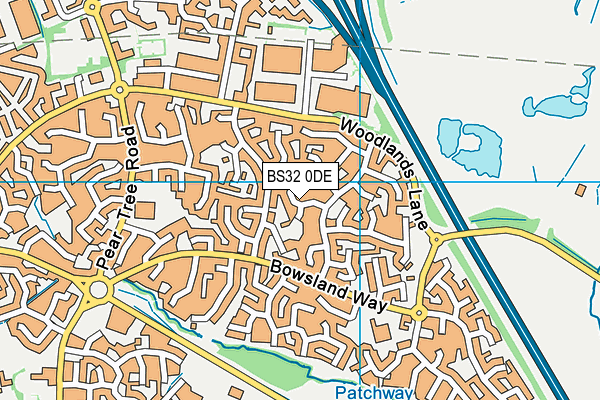 BS32 0DE map - OS VectorMap District (Ordnance Survey)