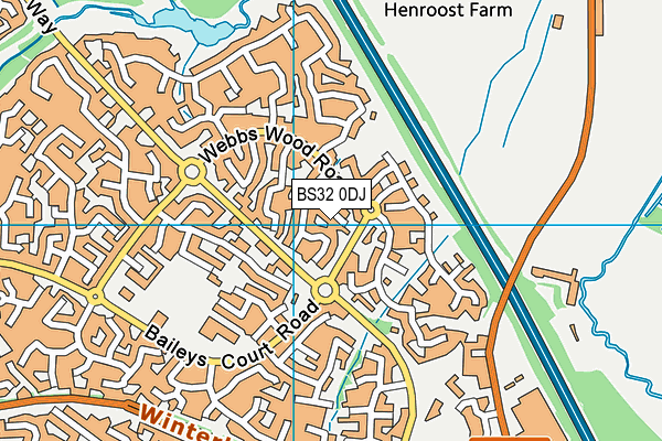 BS32 0DJ map - OS VectorMap District (Ordnance Survey)