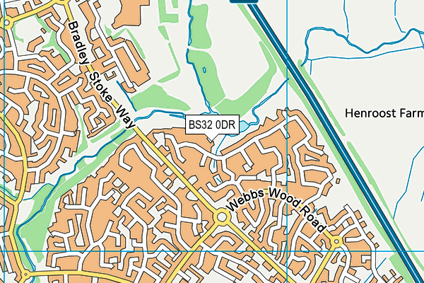 BS32 0DR map - OS VectorMap District (Ordnance Survey)