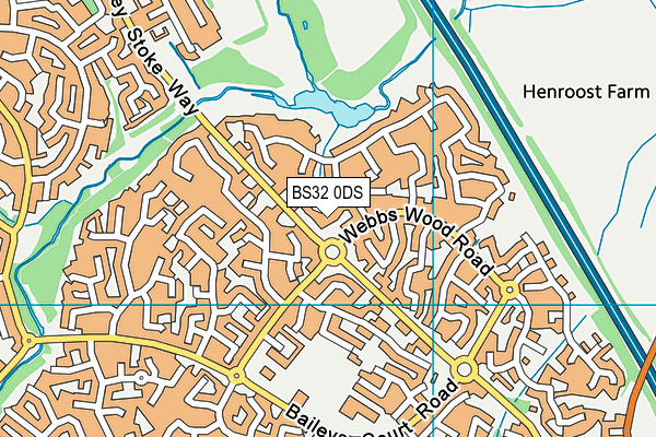 BS32 0DS map - OS VectorMap District (Ordnance Survey)