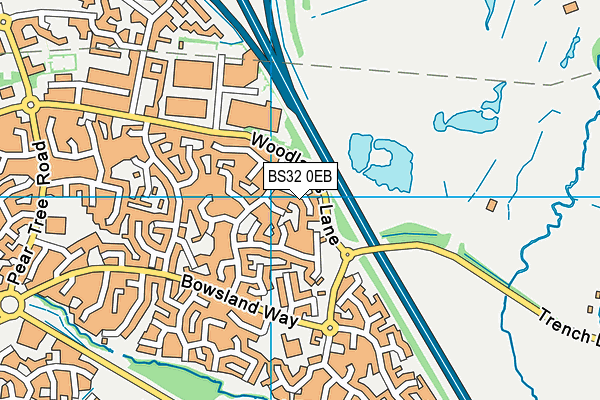 BS32 0EB map - OS VectorMap District (Ordnance Survey)