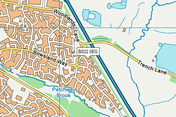 BS32 0EG map - OS VectorMap District (Ordnance Survey)