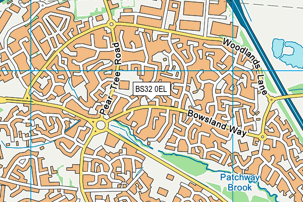 BS32 0EL map - OS VectorMap District (Ordnance Survey)