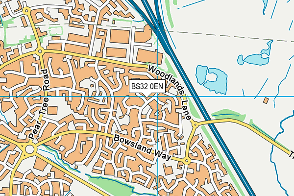 BS32 0EN map - OS VectorMap District (Ordnance Survey)