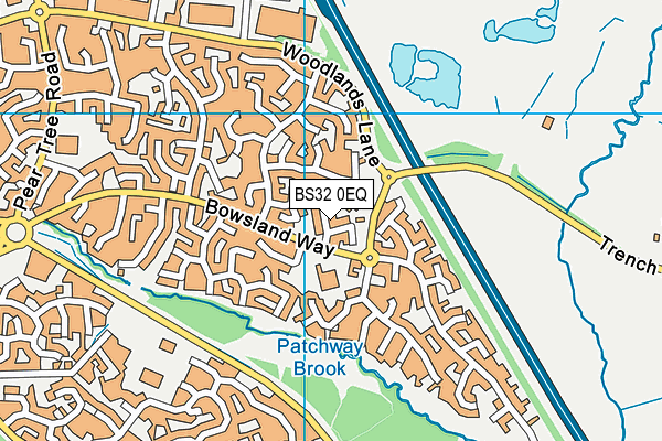 BS32 0EQ map - OS VectorMap District (Ordnance Survey)