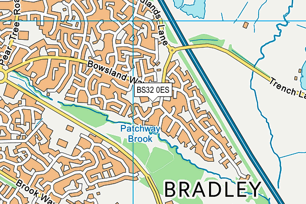Bowsland Green Primary School map (BS32 0ES) - OS VectorMap District (Ordnance Survey)