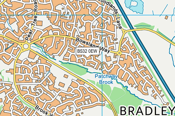 BS32 0EW map - OS VectorMap District (Ordnance Survey)