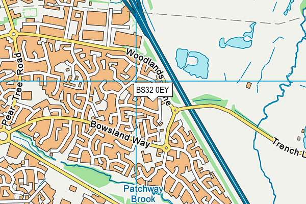 BS32 0EY map - OS VectorMap District (Ordnance Survey)