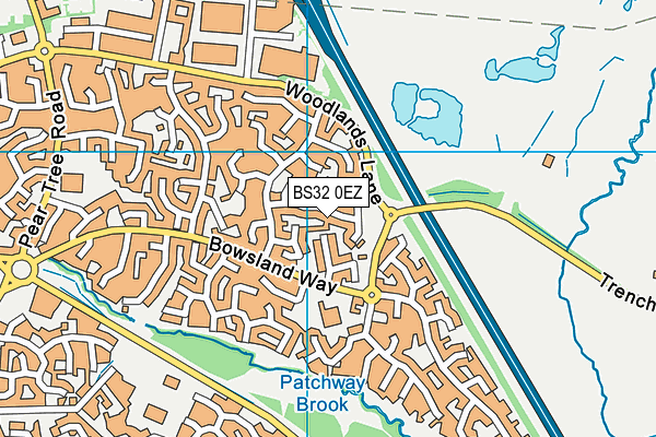BS32 0EZ map - OS VectorMap District (Ordnance Survey)