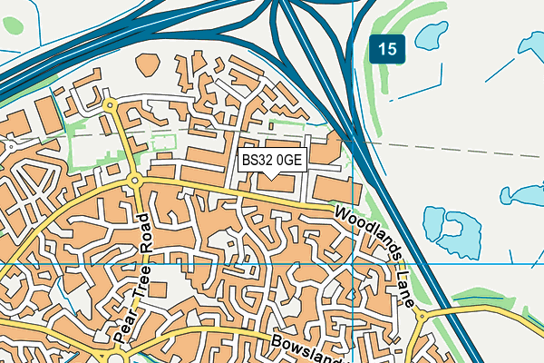 BS32 0GE map - OS VectorMap District (Ordnance Survey)