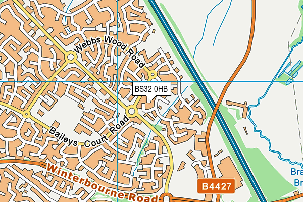 BS32 0HB map - OS VectorMap District (Ordnance Survey)