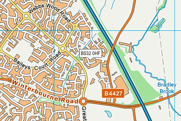 BS32 0HF map - OS VectorMap District (Ordnance Survey)