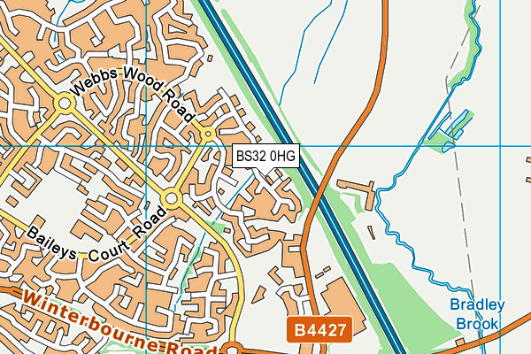 BS32 0HG map - OS VectorMap District (Ordnance Survey)