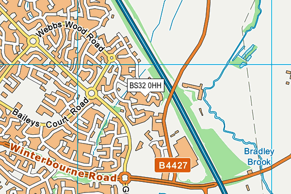 BS32 0HH map - OS VectorMap District (Ordnance Survey)