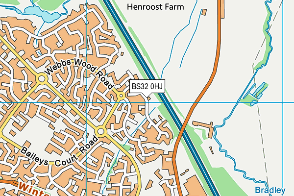 BS32 0HJ map - OS VectorMap District (Ordnance Survey)