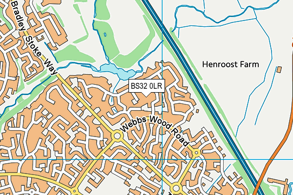 BS32 0LR map - OS VectorMap District (Ordnance Survey)