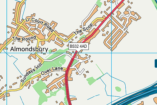 BS32 4AD map - OS VectorMap District (Ordnance Survey)