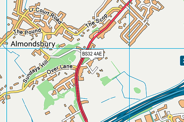 BS32 4AE map - OS VectorMap District (Ordnance Survey)