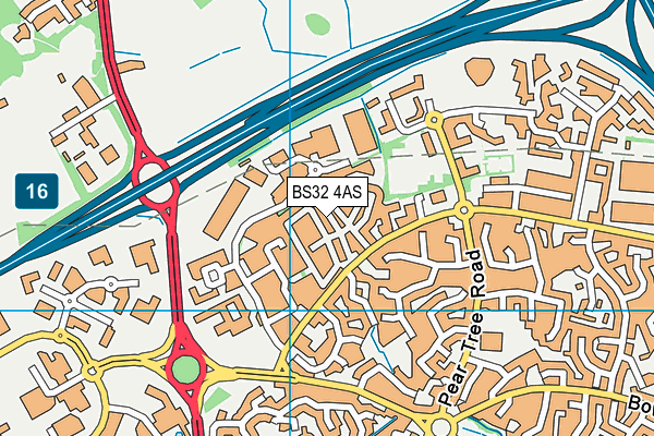 BS32 4AS map - OS VectorMap District (Ordnance Survey)