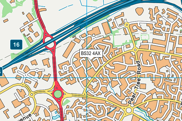 BS32 4AX map - OS VectorMap District (Ordnance Survey)