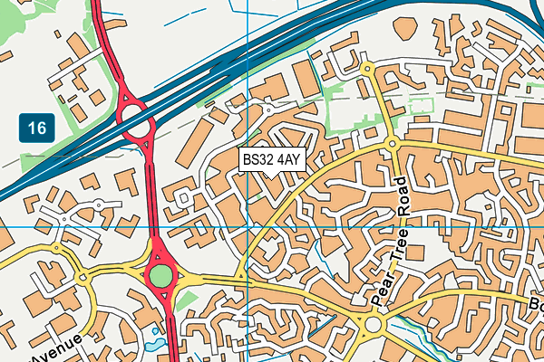 BS32 4AY map - OS VectorMap District (Ordnance Survey)