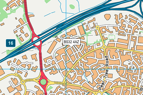 BS32 4AZ map - OS VectorMap District (Ordnance Survey)